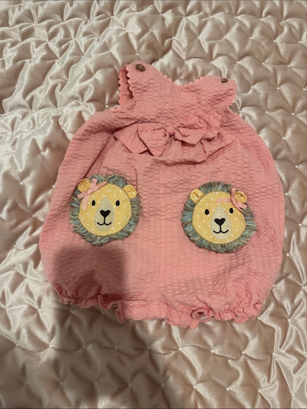 Good Lad Pink Lion Applique Diaper Cover
